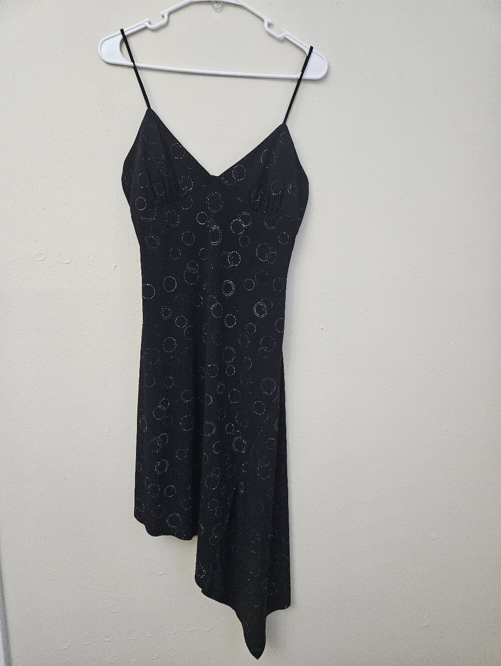 Black Sparkle Asymmetric Slip Dress - Elegant Evening Dress 11/12